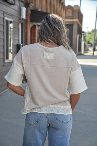 Dainty Pink Floral Mix & Match SS Top