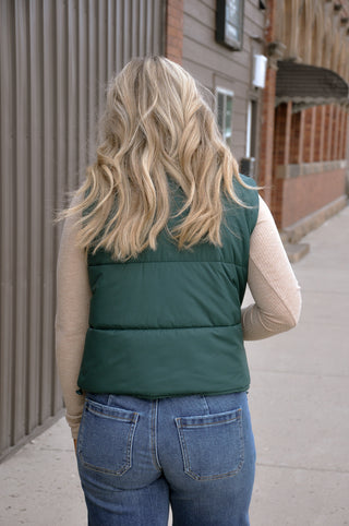 Dark Green Puffer Vest