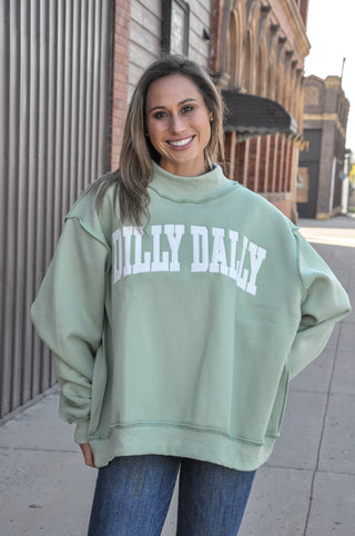 Dilly Dally Mock Sweatshirt