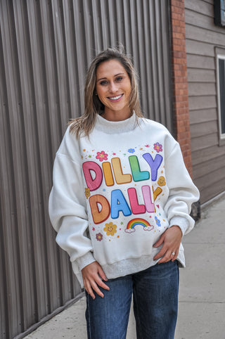 Dilly Dally Reversible Mock Neck Sweatshirt