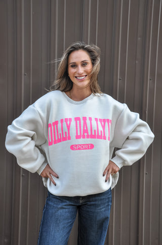 'Dilly Dallyin' Reversible Oversized Sweatshirt