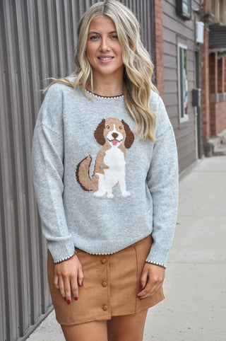 Dog Crew Neck Sweater