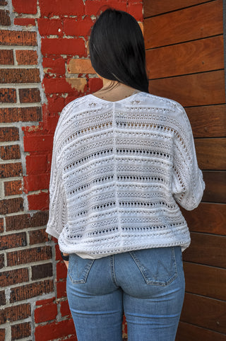 Dolman Sleeve Crochet Like Cardigan