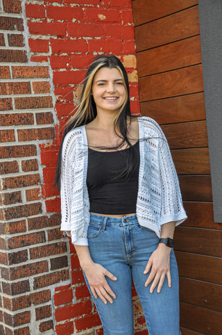 Dolman Sleeve Crochet Like Cardigan