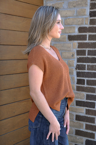 Dolman Sleeve V-neck Sweater