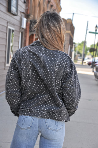 Dot to Dot Washed Denim Utility Jacket