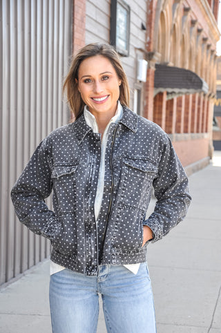 Dot to Dot Washed Denim Utility Jacket