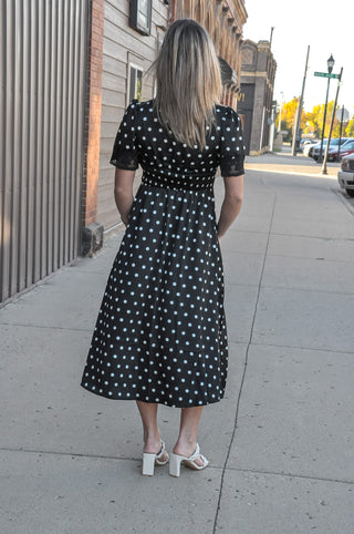 Dotty Romance Lace Midi Dress