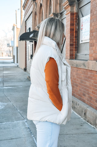 Drawstring Puffer Vest