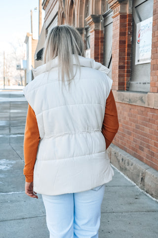 Drawstring Puffer Vest