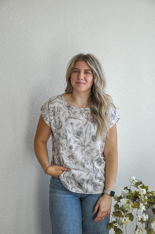 Dull Printed Floral Top