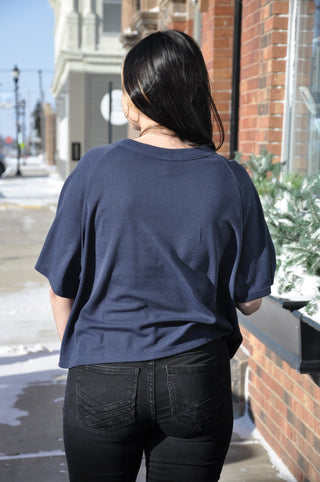 Easy-Going Boxy Waffle Knit Top