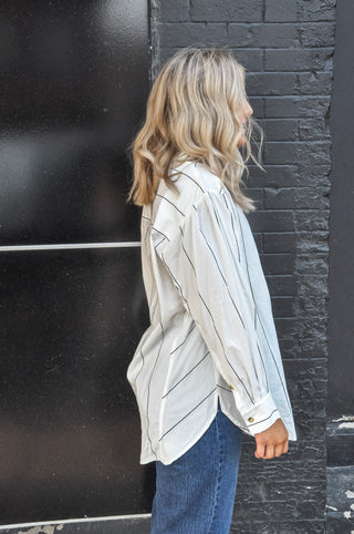 Effortless Soft Wash Striped Blouse