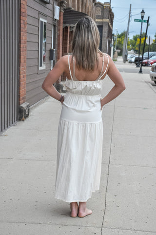 Embroidered Lace Midi Dress