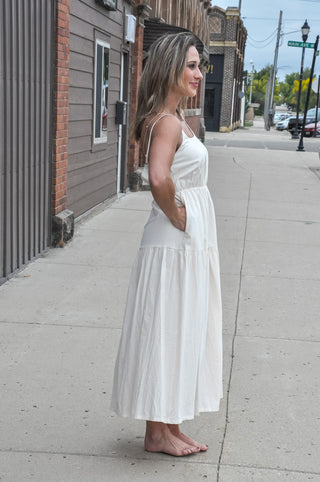 Embroidered Lace Midi Dress