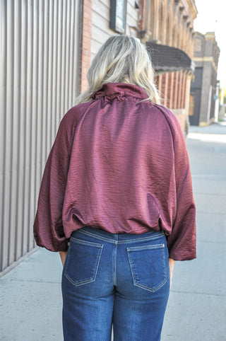 Evening Charm Tie Neck LS Top