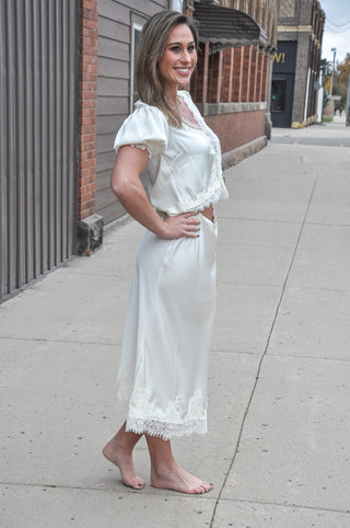 Evening Reverie Satin Lace Set