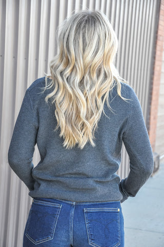 Everyday Rib Henley Sweater