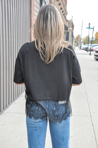 Everyday Romance Lace Hem Top
