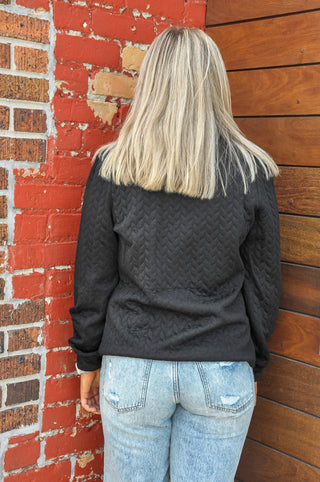 Exquisite Textured Crewneck Sweatshirt