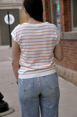 Extended SS Striped Everyday Sweater