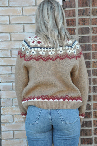 Fair Isle Cardigan w/Toggle Buttons