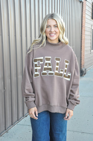Fall Letter Cozy Mock Pullover