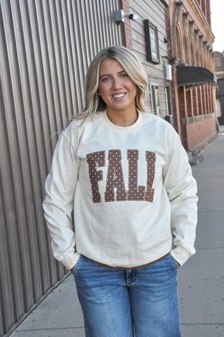 Fall Polka Dot Crewneck Sweatshirt
