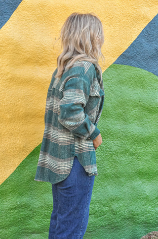 Fall Vibes Plaid Print Shacket