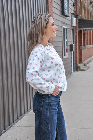 Fanciful Floral Button-Up Cardigan