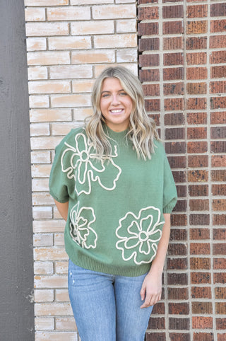 Fannie Flower Pattern Sweater