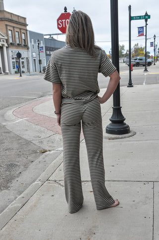 Fine Line Stripe Lounge Set