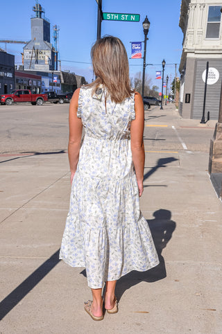 Flirty Floral Smocked Midi Dress