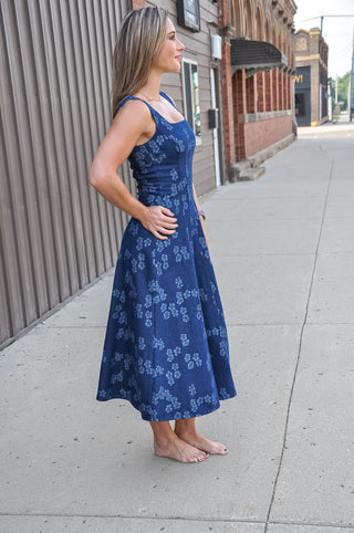 Floral Jacquard Corset Detail Dress, view 2