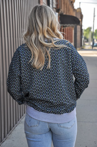 Floral Knit Jacquard Pullover