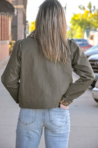 Floral Trim Utility Jacket