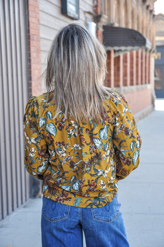 Floral Vine Print Blouse