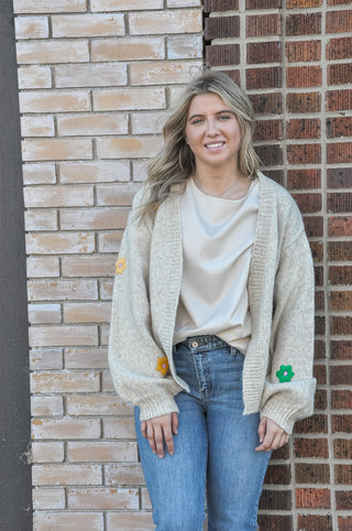 Flower/Floral Embroidered Cardigan