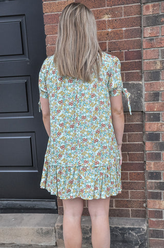 Flowy Flower Print Mini Dress