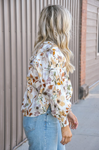 Foliage Tie Detail Piped Top