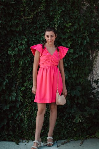 The Margo Hot Pink Mini Dress