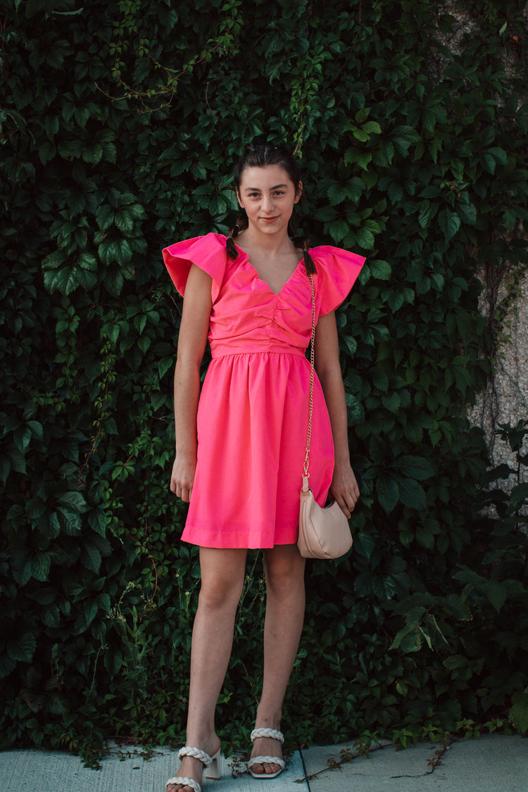 The Margo Hot Pink Mini Dress