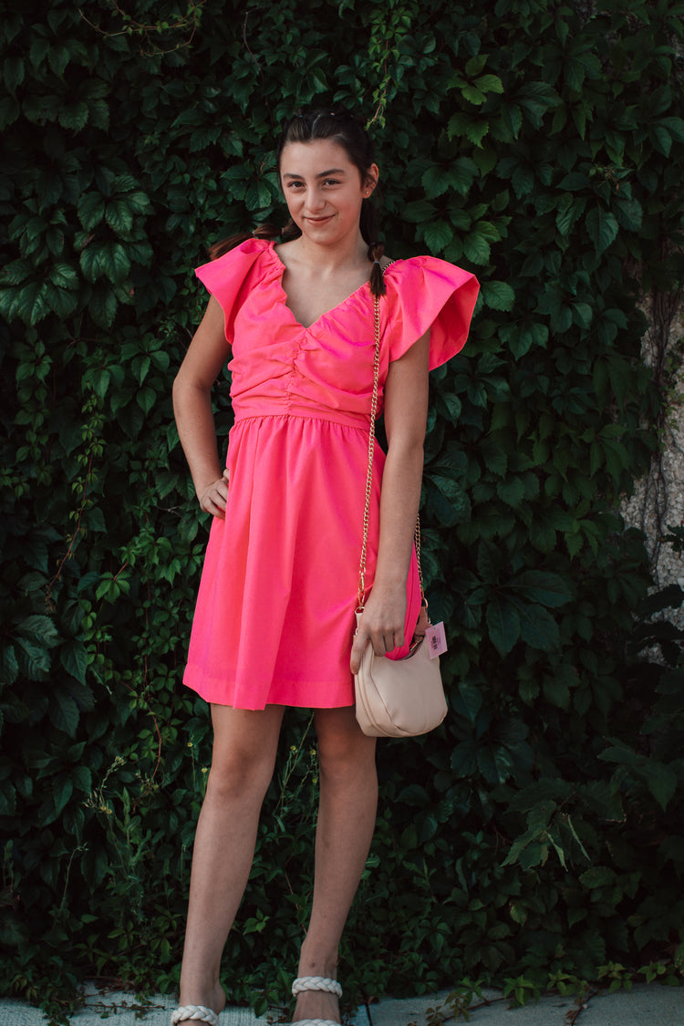 The Margo Hot Pink Mini Dress