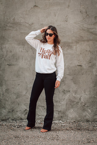 Hello Fall Leafy Graphic Crewneck