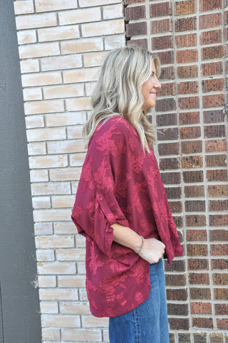 Frankie Floral Burnout Top