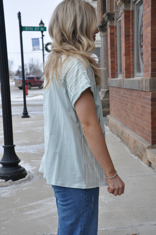 French Terry SS Relaxed Knit Top