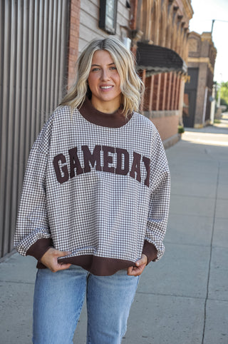 Get Your Game On Mock Neck Sweatshirt
