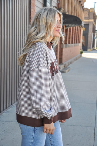 Get Your Game On Mock Neck Sweatshirt
