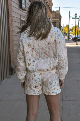Garden Quilt Hoodie Short Set