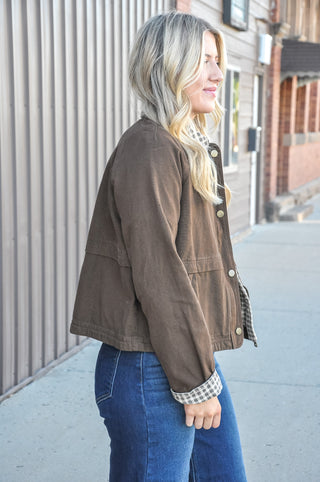 Gingham Days Cropped Jacket